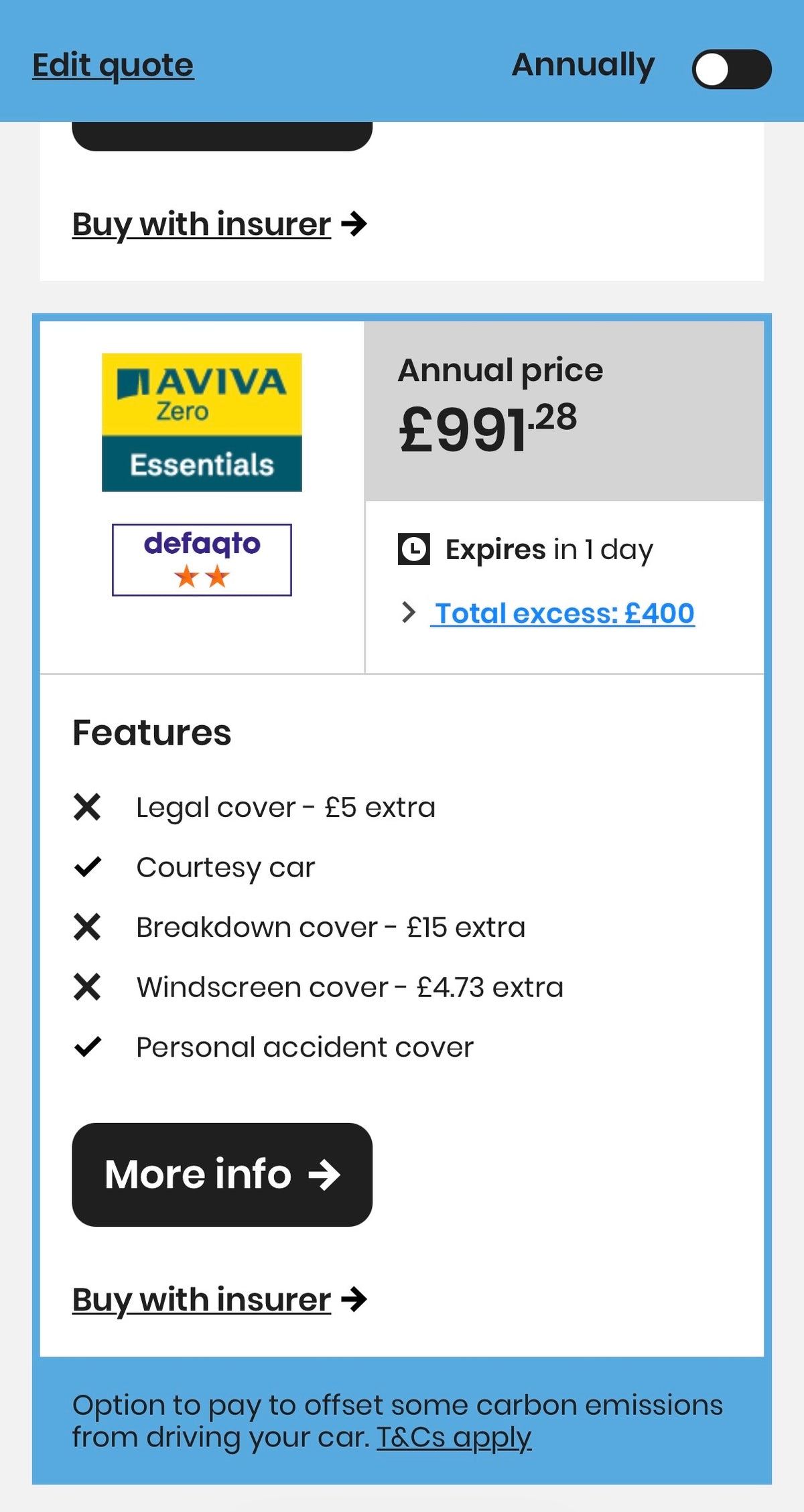 After quote screenshot